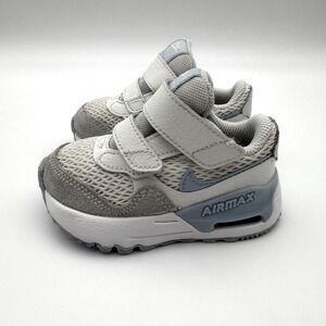 Nike Air Max Systm Toddler Sneakers White Cobalt Blue Bliss Size 5C EUC